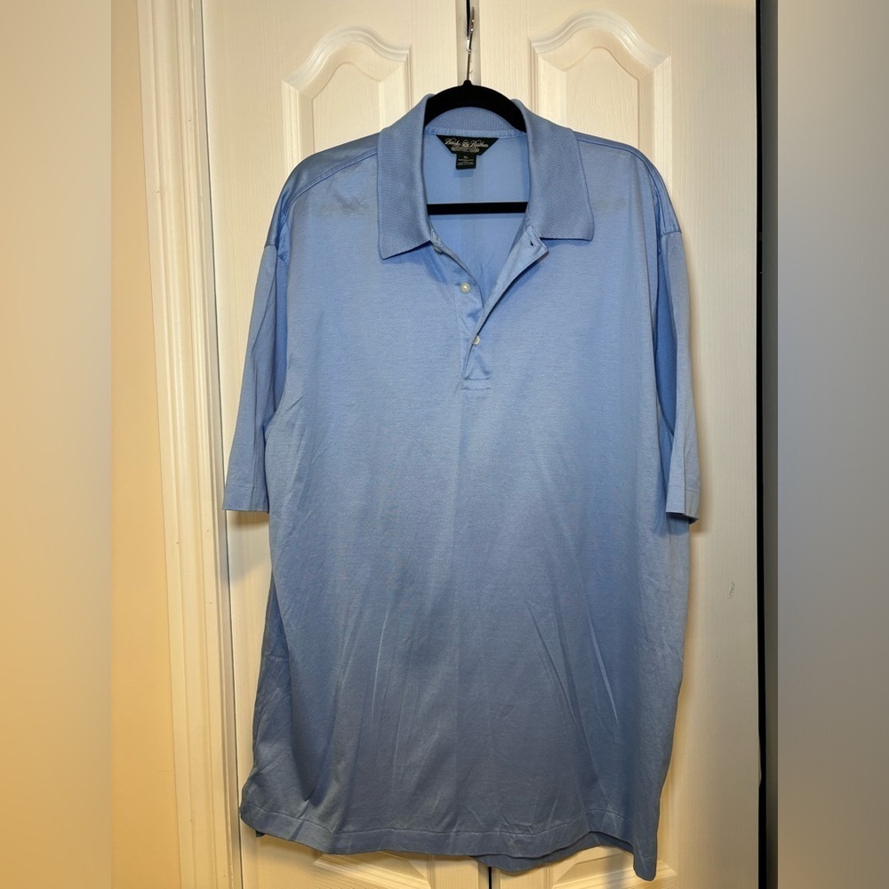 Brooks Brothers - Blue Polo Shirt 100% Cotton in Size XL